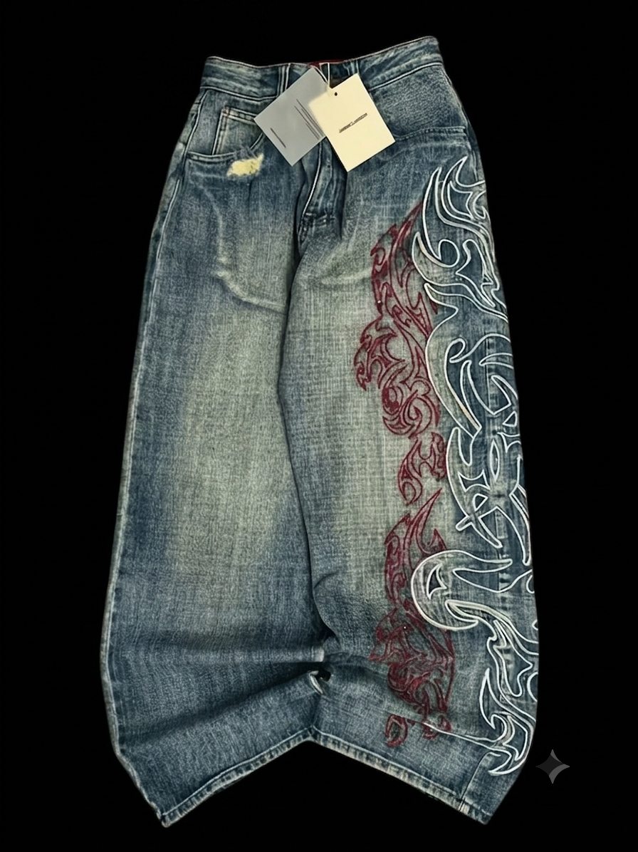 ETCHED JEANS